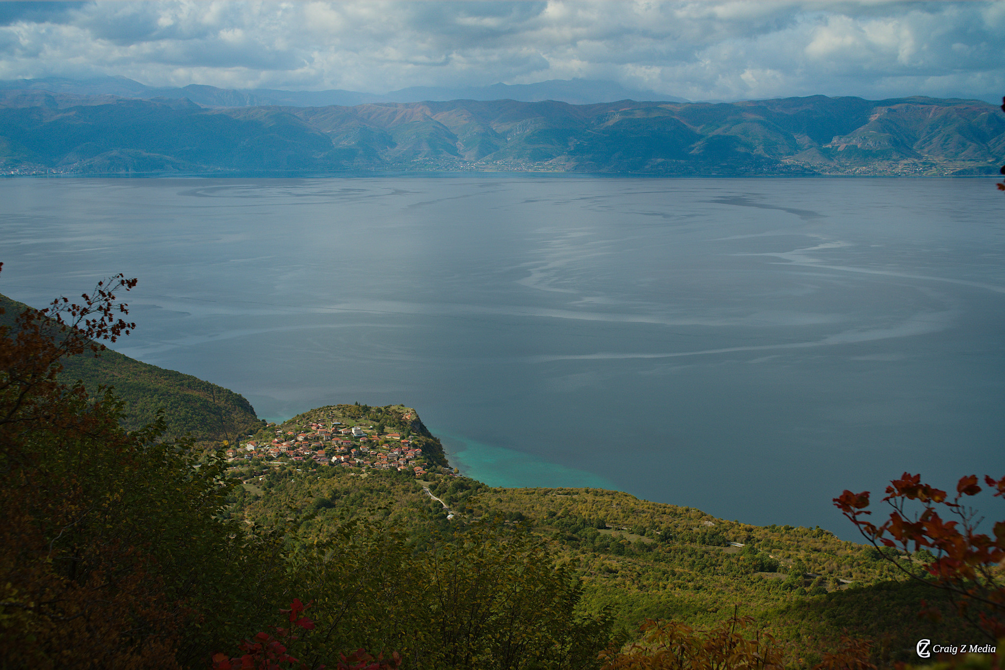 Lake Ohrid from the Albanian shore — its extraordinary clarity and age make it one of Europe's most scientifically significant lakes